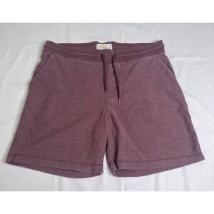 Free Planet Knit Shorts Men's Size S Red‎ Lightweight Casual Sweat Shorts Pocket
